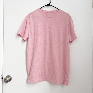 Mens Pink Tshirt Size Large Basic Tee Cotton Polyester